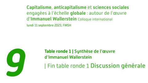 Video still: Table ronde 1 — Synthèse de l’œuvre d’Immanuel Wallerstein